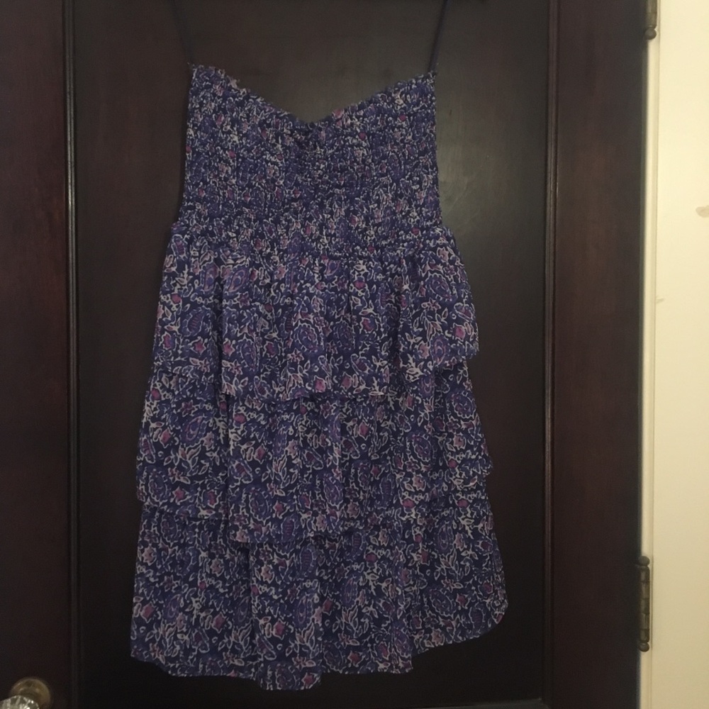 ✨BEAUTIFUL FLORAL PRINT RUFFLE STRAPLESS DRESS❤️✨ - Picture 2 of 5